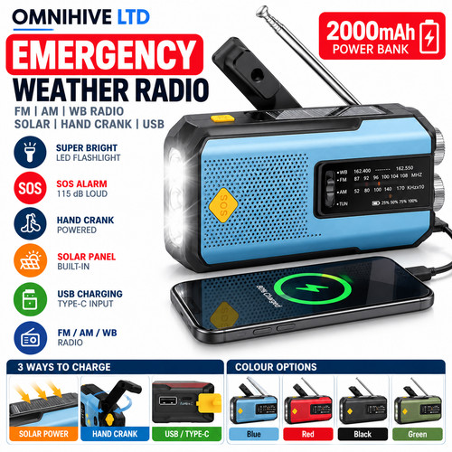 2000mah wind solar radio - solar,