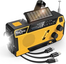 Wind Up Solar Radio, 7400mWh