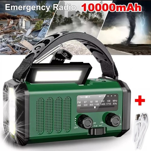 Wind solar radio hand - am/fm,