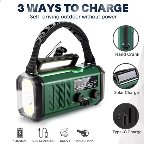 10000mah wind solar radio - 10000mah,