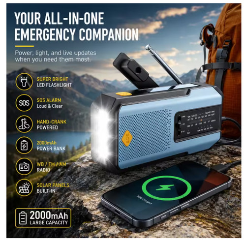 100000mah wind solar - up, radio