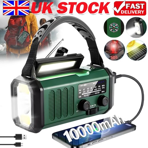 Portable hand crank - crank, radio