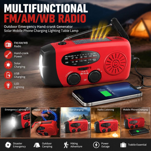 Emergency wind solar hand - emergency, up